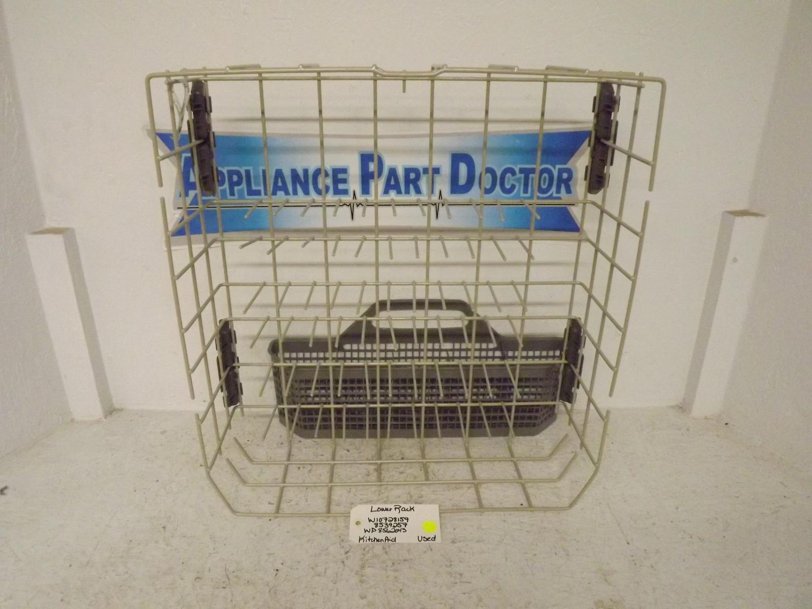 KitchenAid Dishwasher W10728159 8539257 WP8562043 Lower Rack Used KitchenAid Dishwasher W10728159 8539257 WP8562043 Lower Rack Used